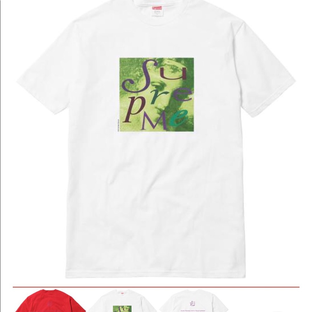 SUPREME VENUS TEE SZ MEDIUM WHITE  FW17
